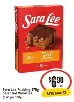 IGA Sara Lee Pudding Selected Varieties offer
