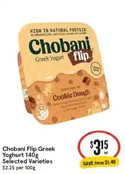 IGA Chobani Flip Greek Yoghurt offer