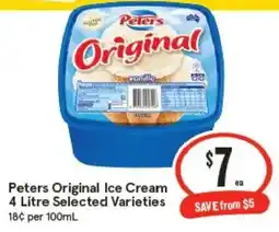 IGA Peters Original Ice Cream offer