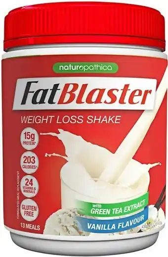 Priceline Fat Blaster Weight Loss Shake Vanilla Ice Cream Flavour 430g offer