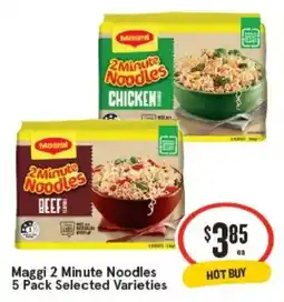 IGA Maggi 2 Minute Noodles 5 Pack Selected Varieties offer