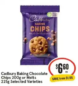 IGA Cadbury Baking Chocolate Chips offer