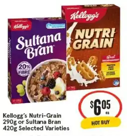 IGA Kellogg's Nutri-Grain or Sultana Bran Selected Varieties offer