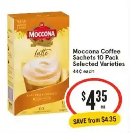 IGA Moccona Coffee Sachets Selected Varieties offer
