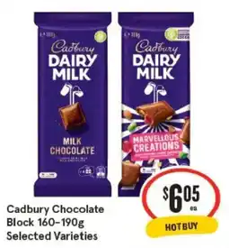 IGA Cadbury Chocolate Block Selected Varieties offer