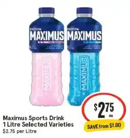 IGA Maximus Sports Drink 1 Litre Selected Varieties offer