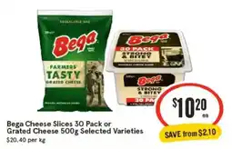 IGA Bega Cheese Slices or Grated Cheese offer