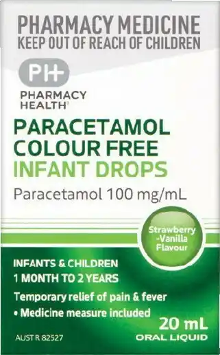 Soul Pattinson Chemist Pharmacy Health Paracetamol Colour Free Infant Drops 20mL offer