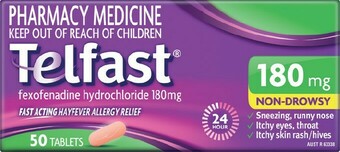Telfast 180mg 50 Tablets
