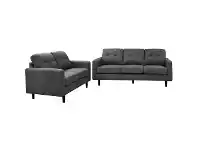 LivingStyles Marsha 2 Piece Fabric Sofa Set, 3+2 Seater, Copper Grey offer