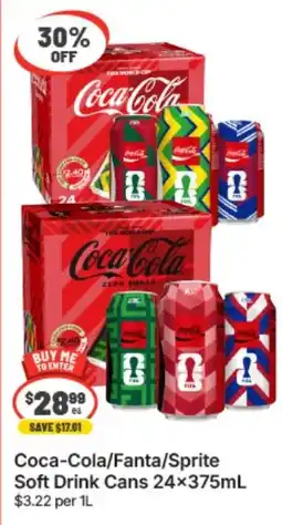 IGA Xpress Coca-Cola/Fanta/Sprite Soft Drink Cans offer