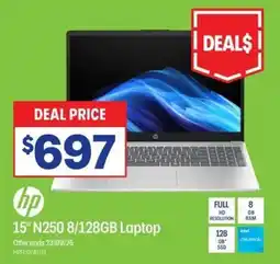 Officeworks hp 15" N250 8/128GB Laptop offer