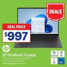 Officeworks hp 16" Omnibook 3 Laptop offer
