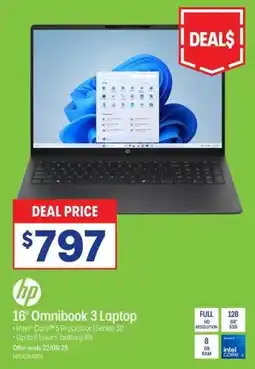 Officeworks hp 16" Omnibook 3 Laptop offer