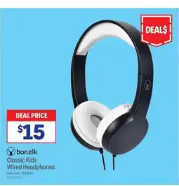 Officeworks bon.elk Classic Kids Wired Headphones offer