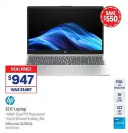 Officeworks HP 15.6" Laptop offer