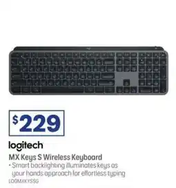 Officeworks logitech MX Keys S Wireless Keyboard offer