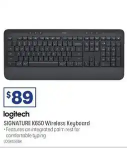 Officeworks logitech SIGNATURE K650 Wireless Keyboard offer