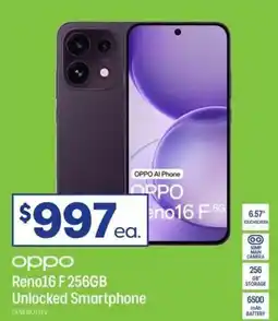 Officeworks oppo Reno16 F 256GB Unlocked Smartphone offer