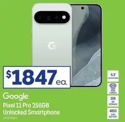 Officeworks Google Pixel 11 Pro 256GB Unlocked Smartphone offer