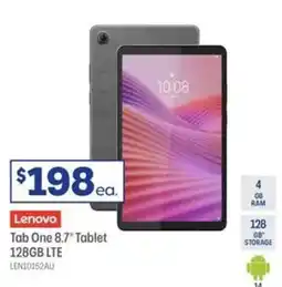 Officeworks Lenovo Tab One 8.7" Tablet offer