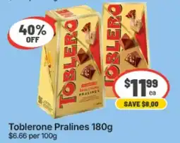 IGA Xpress Toblerone Pralines offer