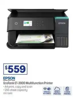 Officeworks Epson EcoTank ET-3900 Multifunction Printer offer