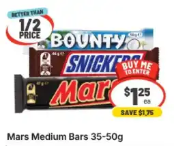 IGA Xpress Mars Medium Bars 35-50g offer
