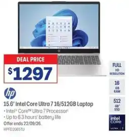 Officeworks hp 15.6" Intel Core Ultra 7 16/512GB Laptop offer