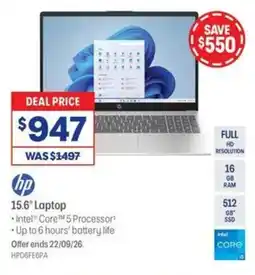 Officeworks hp 15.6" Laptop offer