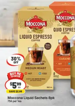IGA Xpress Moccona Liquid Sachets offer