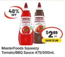 IGA Xpress MasterFoods Squeezey Tomato/BBQ Sauce offer