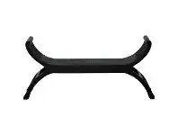 LivingStyles Liam Mahogany Timber Bench, 126cm, Black offer