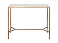 LivingStyles Chloe Stone Top Iron Console Table, 90cm, Antique Gold offer