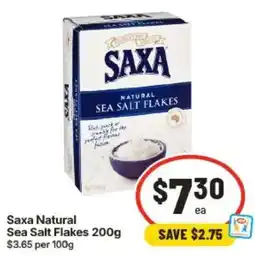 IGA Saxa Natural Sea Salt Flakes offer