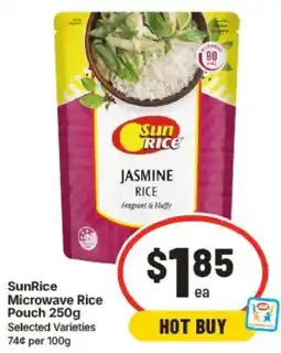 IGA SunRice Microwave Rice Pouch offer
