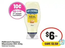 IGA Hellmann's Squeezy Mayonnaise offer