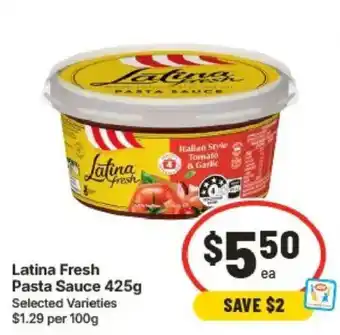 IGA Latina Fresh Pasta Sauce offer