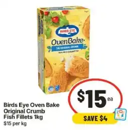 IGA Birds Eye Oven Bake Original Crumb Fish Fillets offer