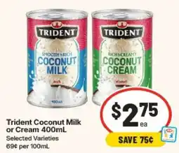 IGA Trident Coconut Milk or Cream offer
