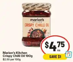 IGA Marion's Kitchen Crispy Chilli Oil offer