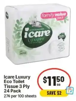 IGA Icare Luxury Eco Toilet Tissue 3 Ply offer