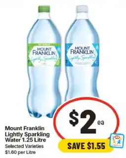 IGA Mount Franklin Lightly Sparkling Water offer