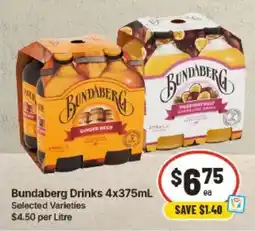 IGA Bundaberg Drinks offer