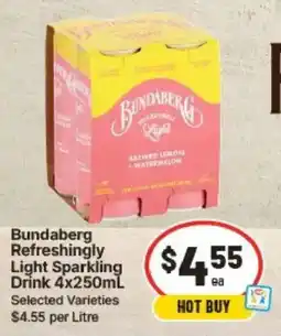 IGA Bundaberg Refreshingly Light Sparkling Drink offer