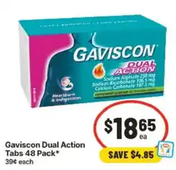 IGA Gaviscon Dual Action Tabs offer