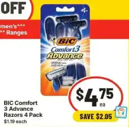 IGA BIC Comfort 3 Advance Razors offer