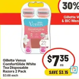 IGA Gillette Venus ComfortGlide White Tea Disposable Razors offer