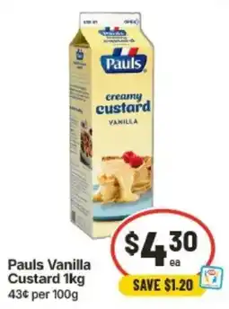IGA Pauls Vanilla Custard offer