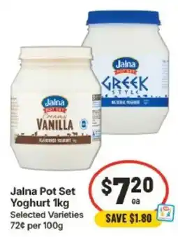 IGA Jalna Pot Set Yoghurt offer